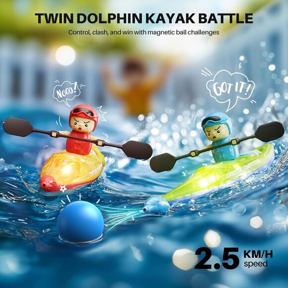 NEW! RC Boats 2 Pack, Remote Control Kayaks with 3 Magnetic Balls 😊 - Picture 2 of 7